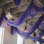 5ftx32ft Purple Chiffon Curtain Panel, Durable Flame Resistant Backdrop Ceiling Drapery With Rod Pocket
