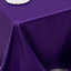 Lamour Satin 90"x132" Rectangle Tablecloth Purple - Soft & Silk-Like Seamless Table Cover