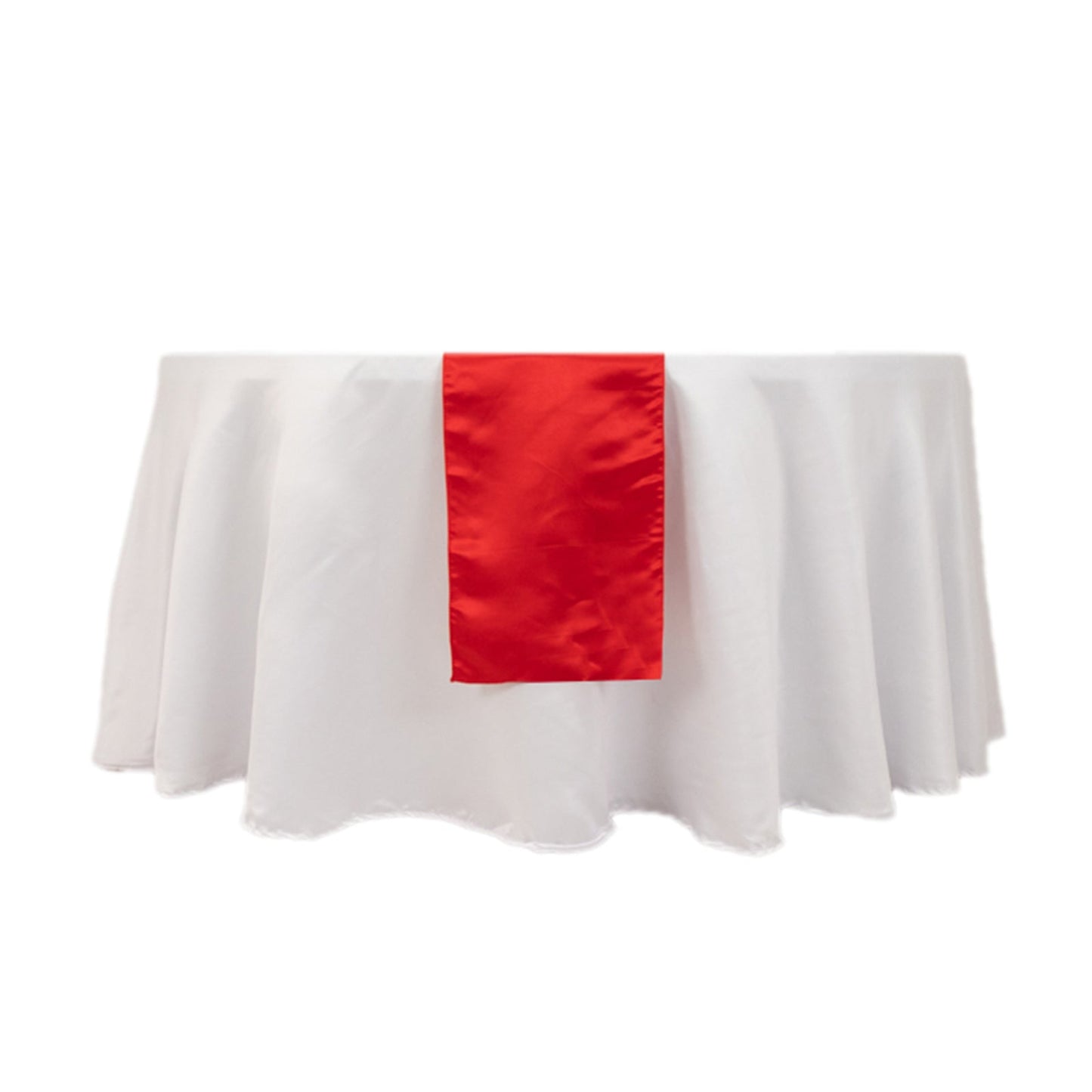 Lamour Satin 12"x108" Table Runner Red - Smooth & Lustrous Finish
