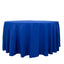 Premium Polyester 120" Round Tablecloth Royal Blue - Seamless 220GSM Wrinkle-Resistant Table Cover