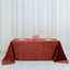 Premium Velvet 90"x132" Rectangle Tablecloth Terracotta (Rust) - Reusable Soft & Seamless Table Cover