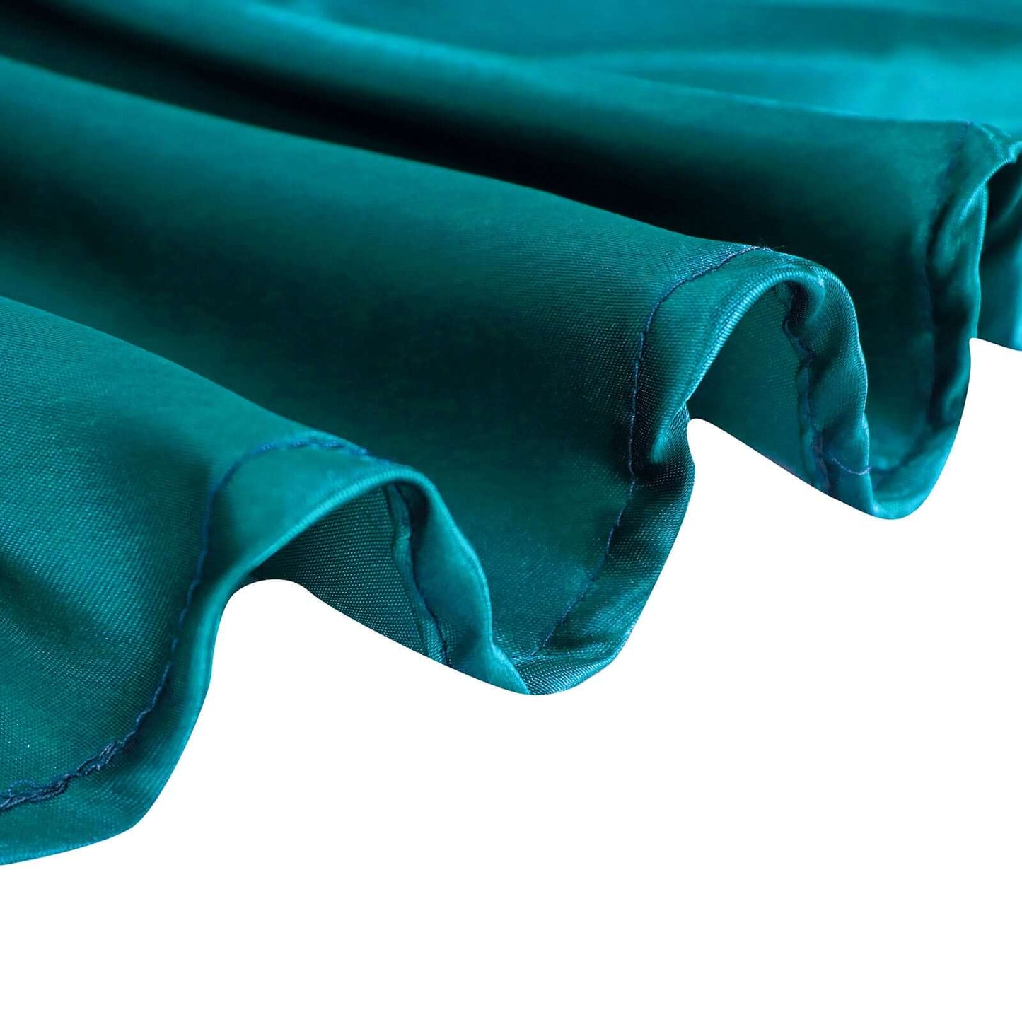 Satin Rectangular 90"x132" Tablecloth Peacock Teal - Seamless Table Cover