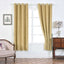 2 Pack Champagne 330 GSM Premium Velvet Thermal Blackout Curtains With Chrome Grommet Window Treatment Panels - 52"x64"