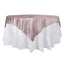 Velvet 72"x72" Table Overlay Square Tablecloth Mauve - Premium Soft Finish Table Topper