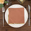 50-Pack Paper Beverage Napkins with Gold Foil Edge Terracotta (Rust) - Disposable 2 Ply Cocktail Napkins for Events 6.5"x6.5"