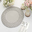 6-Pack Round Charger Plates 13" in Gray with Hammered Rim, Matte Finish Modern Dinner Charger Tableware