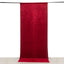 Red Crushed Velvet Backdrop Curtain â€“ 5ft x 12ft Event Drape with Rod Pocket, Privacy Panel for Photo Booths & Events