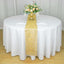 Crystal Rhinestone 10"x108" Table Runner Gold - Luxe Shiny Diamond Mesh Bling Table Runner Roll
