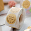 500Pcs 1.5â€ Handmade with Love Olive Branch Stickers Roll, Cookie and Bakery Box Labels - Round