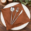 5 Pack Satin 20"x20" Napkins Cinnamon Brown - Luxurious Shine & Smooth Dinner Napkins