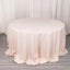 Premium Polyester 132" Round Tablecloth Blush - Seamless 220GSM Wrinkle-Resistant Table Cover