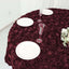 Satin 72"x72" Table Overlay Square Tablecloth Burgundy - 3D Rosette Table Cover