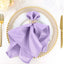 5 Pack Polyester 20"x20" Napkins Lavender Lilac - Wrinkle Resistant & Easy Care Cloth Napkins