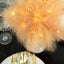 Table Lamp Feather Design Natural LED Battery Operated - Cordless Wedding Centerpiece 15"