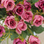 2 Pack 12" Dusty Rose Artificial Open Rose Flower Arrangements, Small Faux Floral Bouquets