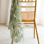 Chiffon Chair Sash with Curly Design Dusty Sage Green - Stylish Chair Decorations
