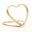 10-Pack Metal Card Holder Stands Double Heart Design Gold - Table Number Stands and Wedding Place Card Menu Clips 1"