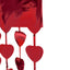 Red Heart Chain Foil Fringe Curtain Party Backdrop, Metallic Red Tinsel Streamer Party Decor - Door Window Foil Curtain - 3ftx6.5ft