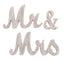 Wooden "Mr & Mrs" Freestanding Letters Whitewashed - Rustic Farmhouse Wedding Table Display Signs