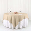 Polyester 90"x90" Table Overlay Square Tablecloth Nude - Wrinkle-Resistant & Durable Table Cover