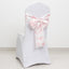 Polyester Chair Sashes White/Pink French Toile Floral Design - Wrinkle-Resistant & Durable Chair Bows 6"x108"