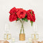 2 Bushes 17" Red Premium Silk Jumbo Rose Flower Bouquet, High Quality Artificial Wedding Floral Arrangements