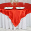 Satin 72"x72" Table Overlay Square Tablecloth Red - Smooth Finish Table Cover