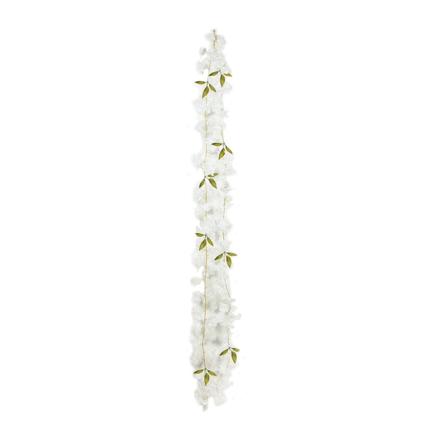 2-Pack Garland String Lights Jasmine Silk Flower Design White Warm White - Battery Operated Hanging DÃ©cor 6ft