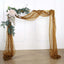 18ft Gold Sheer Organza Wedding Arch Drapery Fabric, Window Scarf Valance