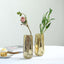 2-Pack Mercury Glass Vases Geometric Design Gold - Stylish Wedding Floral Centerpieces 8"
