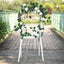 6ft 20 White Artificial Silk Roses Flower Garland, Hanging Vine