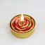 2-Pack Tealight Candles Red/Gold Glitter Rose Design - Unscented Dripless Wax for Romantic Decor