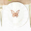 12-Pack Paper Napkin Rings Laser Cut Butterfly Metallic Rose Gold - Decorative Serviette Holders