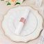 50-Pack Paper Napkin Rings Rose Gold Glitter - Stylish Disposable Napkin Holders 1.5"