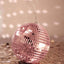 4 Pack 6" Rose Gold Foam Disco Mirror Ball With Hanging Strings, Holiday Christmas Ornaments