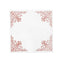 20 Pack Linen-Like Paper 5"x5" Napkins White - Rose Gold Fleur Vintage Airlaid Cocktail Napkins