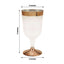 12-Pack Plastic Wine Glasses Clear with Rose Gold Rim - Classy Disposable Cups with Detachable Base for Weddings & Special Occasions 6oz