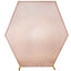 8ftx7ft Rose Gold Shiny Sequin Hexagon Backdrop Stand Cover, Shiny Sparkle 2-Sided Custom Fit Wedding Arch Cover