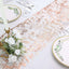 Mesh Polyester 108" Table Runner Roll Metallic Rose Gold - Distressed Foil Look Disposable Table Decor