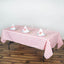 Polyester 60"x102" Rectangle Tablecloth White/Rose Quartz - Checkered Buffalo Plaid Table Cover