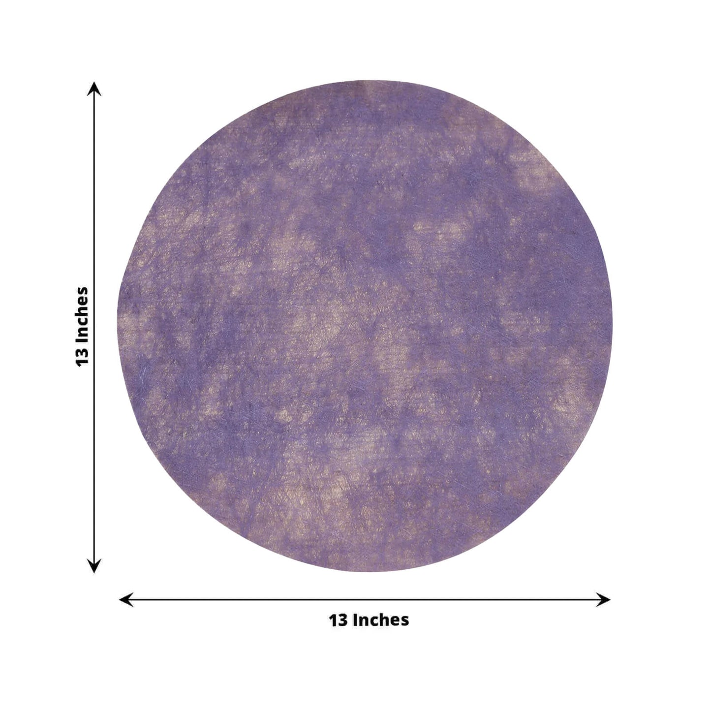 50 Pack Disposable Lavender Lilac Placemats, 13" Non-Woven Mesh Fiber Round Table Mats for Dining & Events