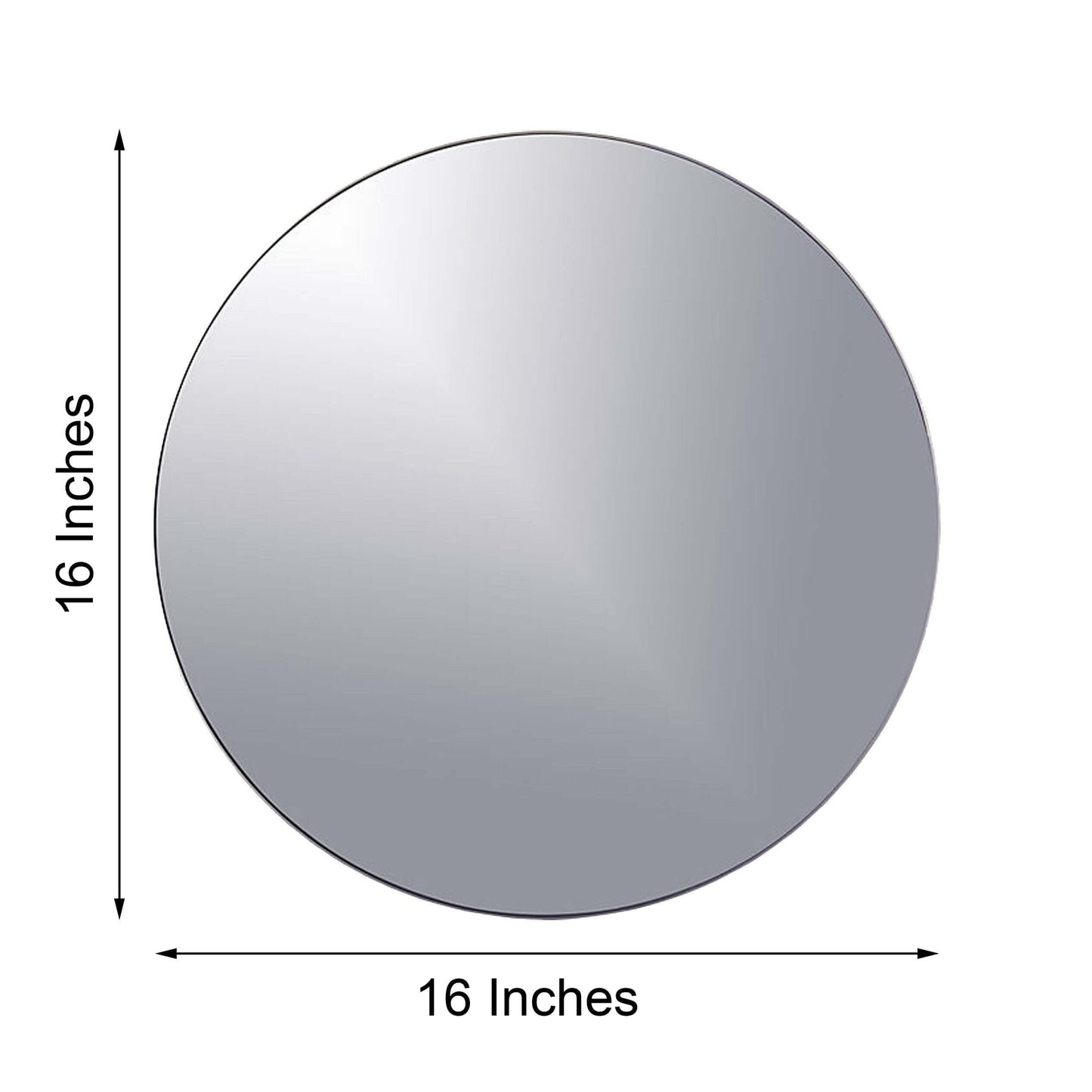 4-Pack Hanging Wall Decor Round Glass Mirror Table Centerpiece - Decorative Reflective Display 16"