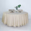 Faux Linen 108" Round Tablecloth Beige - Slubby Textured & Wrinkle Resistant Table Cover