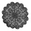 6-Pack Dining Table Mats Floral Lace Design Black - Vinyl Non-Slip Surface with Vintage Appeal 15"