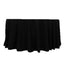 Cotton Blend 120" Round Tablecloth Black - Seamless Wrinkle-Resistant Table Cover
