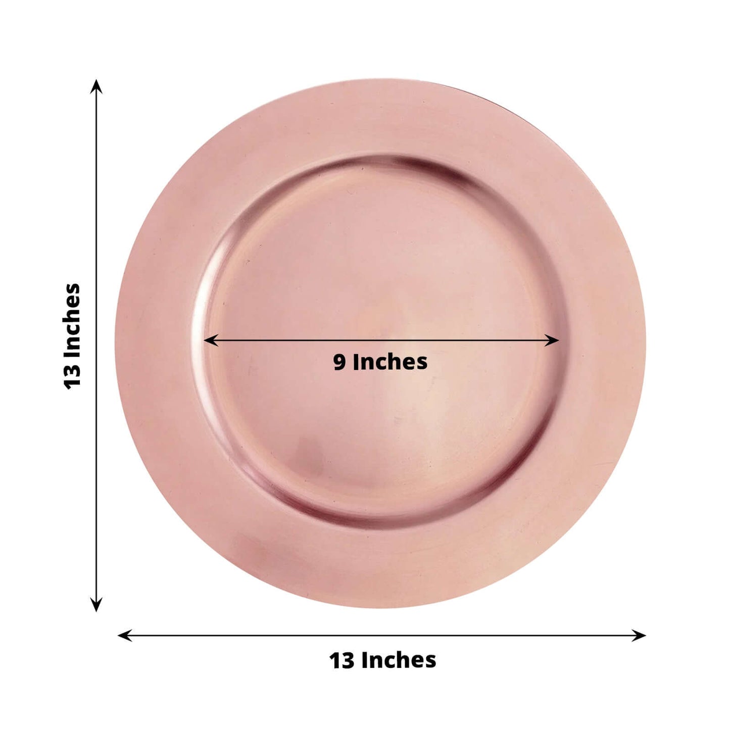 6-Pack Acrylic Round Charger Plates 13" in Blush Pink, Dinner Party Decor Charger Tableware