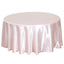 Satin 108" Round Tablecloth Blush - Smooth and Lustrous Table Cover
