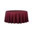Polyester 120" Round Tablecloth Burgundy - Seamless Wrinkle-Resistant Table Cover