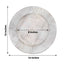 6-Pack Faux Wood Round Charger Plates 13" White Washed with Embossed Sunray Pattern, Chic Plastic Decorative Chargers