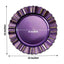 6-Pack Acrylic Plastic Round Charger Plates 13" in Purple with Gold Brushed Wavy Scalloped Rim, Decorative Dinner Party Charger Tableware